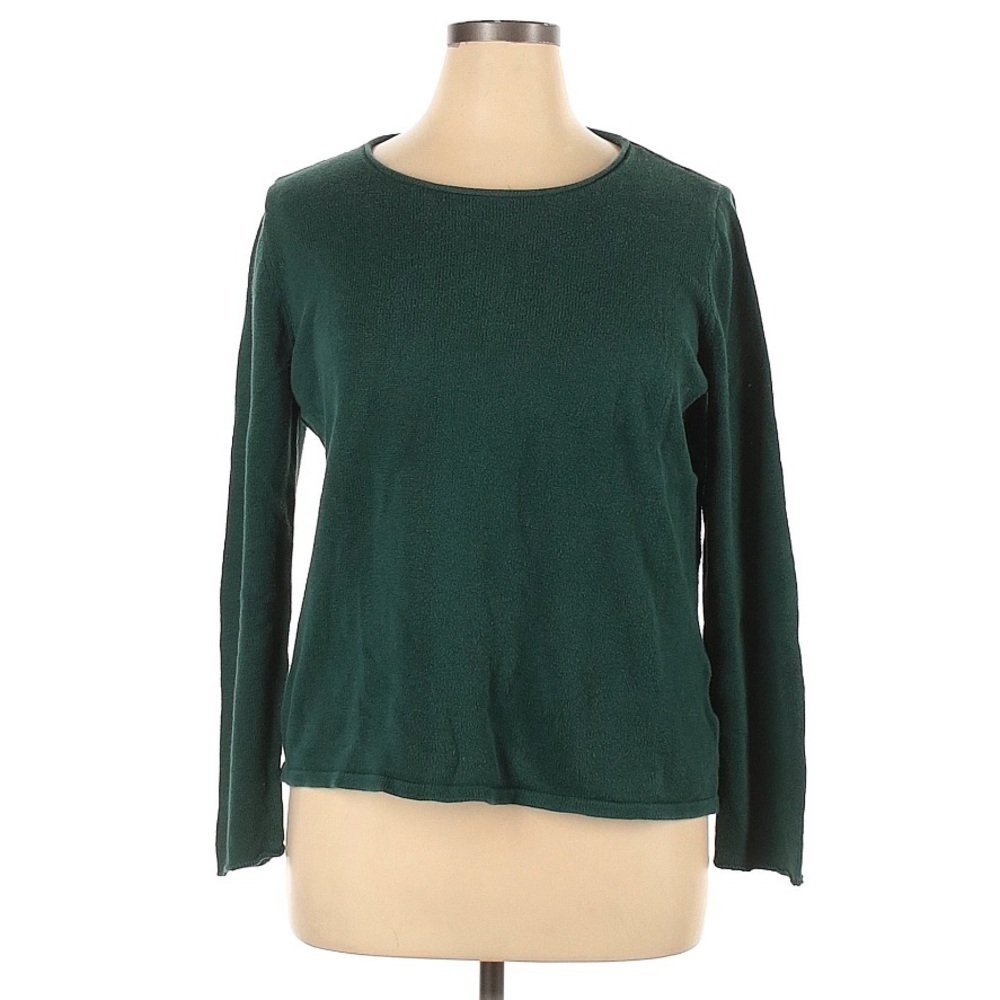 Old Navy Womens Size XL Classic Crewneck Sweater Emerald Isle Green Cotton Blend